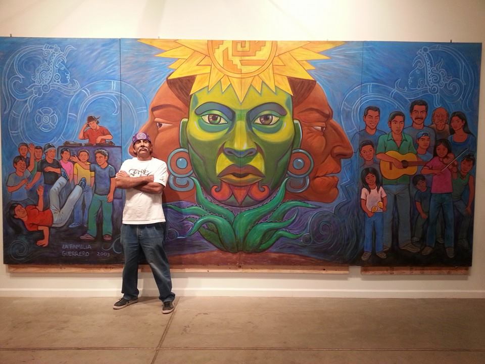 Zarco with his La Familia mural